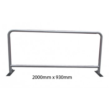 2m x 0.93m - Silver Round Tube Cafe Wind Barrier Frame